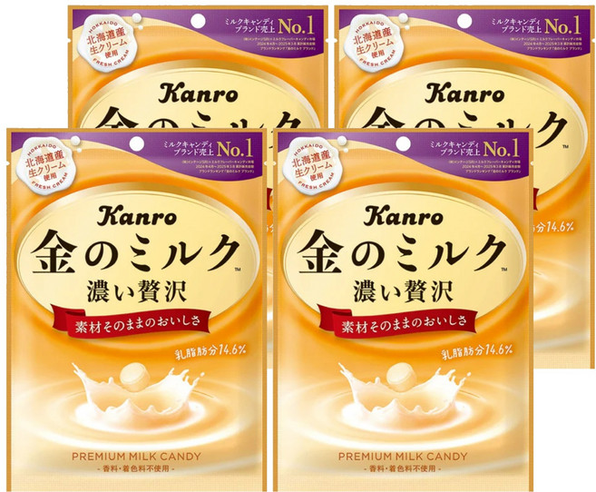 Kanro 甘樂 KINNO MILK 牛奶味糖果, 76g, 4個