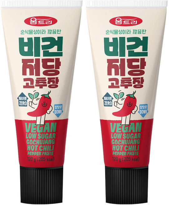 움트리 비건 저당 고추장, 120g, 2개