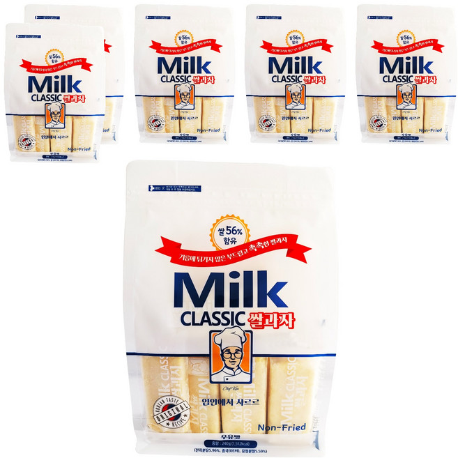 밀크클래식쌀과자 우유맛, 240g, 6개