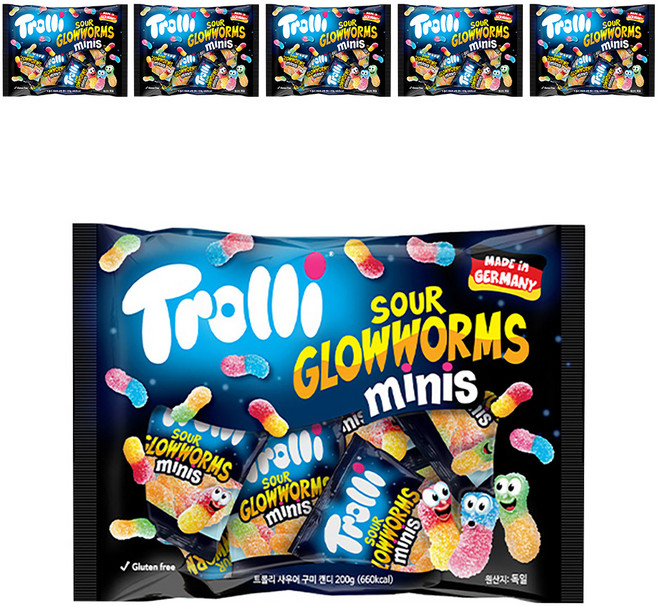 Trolli 酸扁桃軟糖 迷你, 6個, 200g