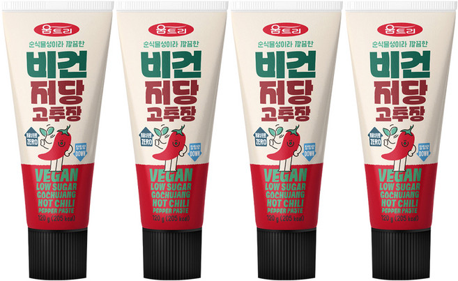 움트리 비건 저당 고추장, 120g, 4개