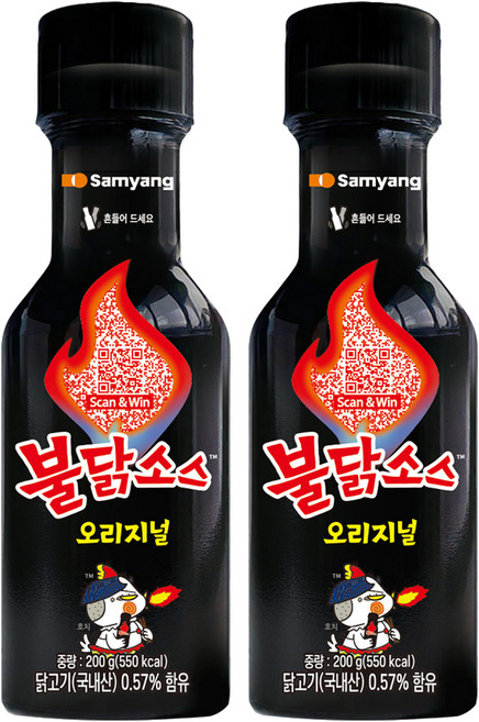 불닭 소스, 200g, 2개