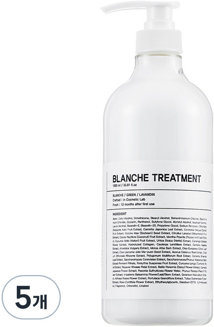 르비르 LPP 프로틴 케어 효모 저자극 블랑쉬 트리트먼트, 5개, 1L