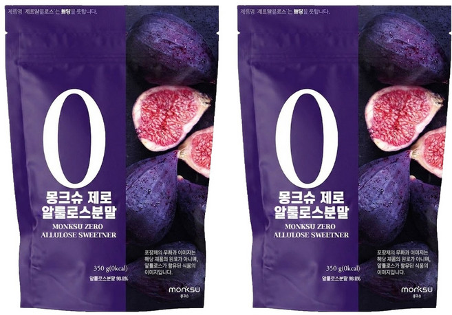 몽크슈 제로 알룰로스 분말, 350g, 2개