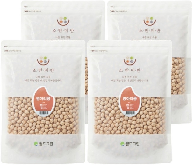 소반미반 병아리콩, 500g, 4개