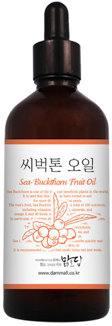 Malgeuldam 沙棘果護膚油, 100ml, 1瓶