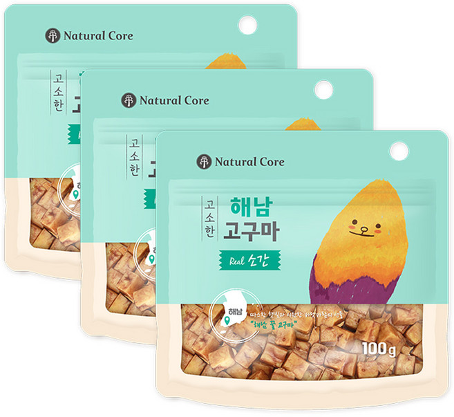 네츄럴코어 강아지 고소한 해남 고구마 간식, 소간, 3개, 100g