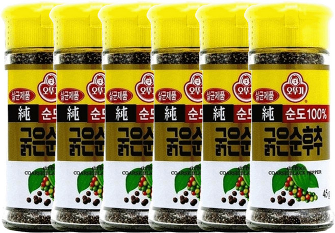 OTOKI 不倒翁 粗粒黑胡椒, 45g, 6個