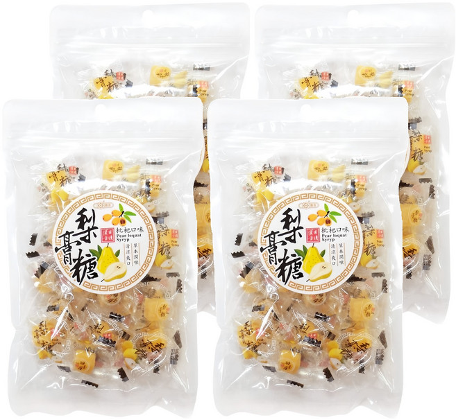 惠香 梨膏糖 枇杷口味, 4袋, 100g