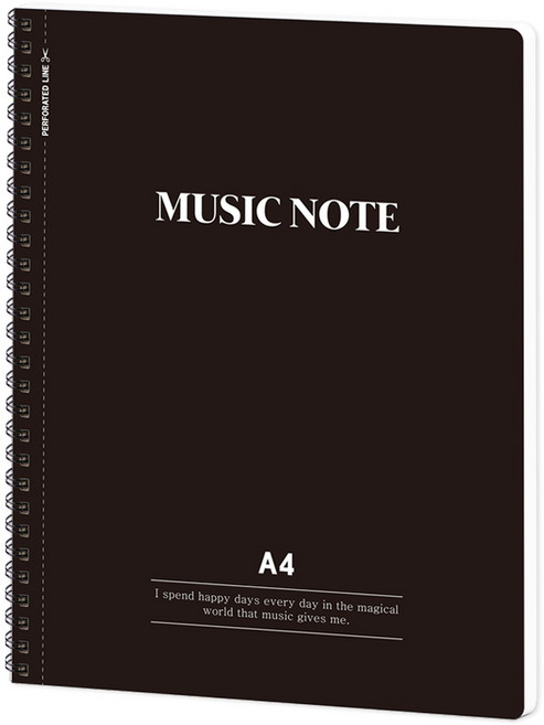 뭉구 뜯어쓰는 A4 절취선 음악노트, 블랙, 1개