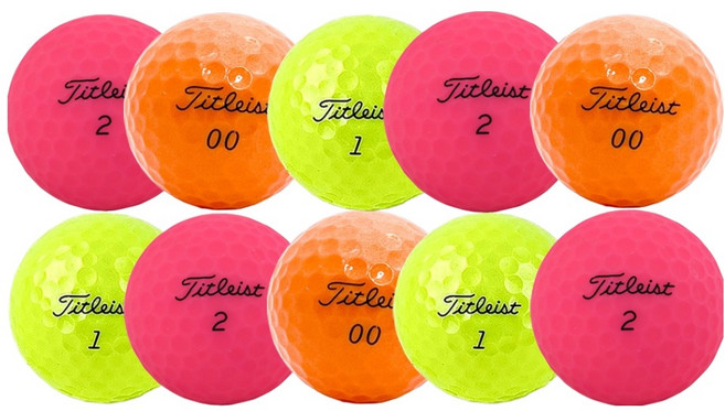 Titleist 高爾夫二手球 特A+級 兩層球 隨機出貨, 混合顏色, 10個, 1入