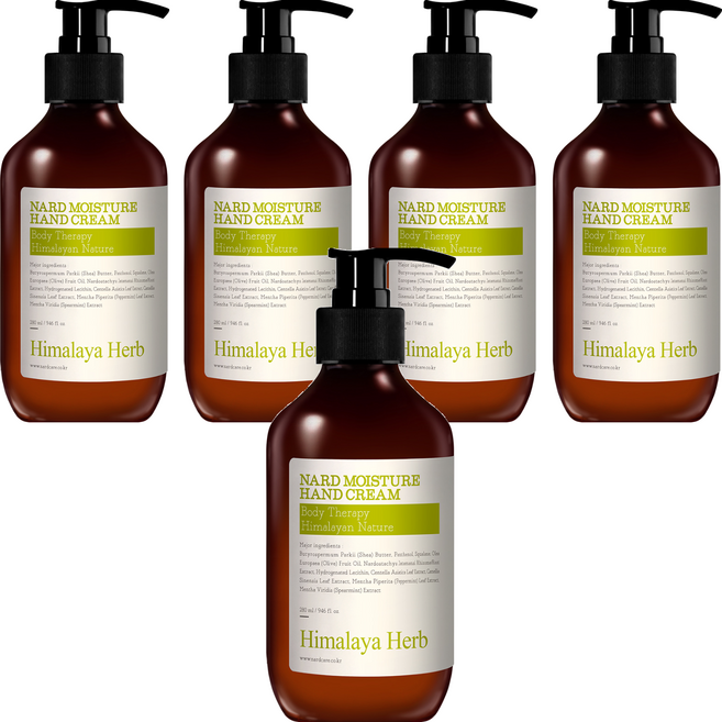 나드 모이스처 핸드크림 레몬민트, 280ml, 5개