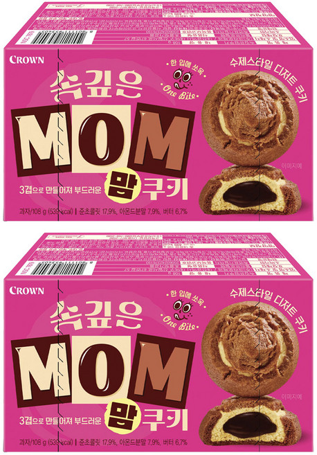 크라운 속깊은 맘쿠키, 108g, 2개