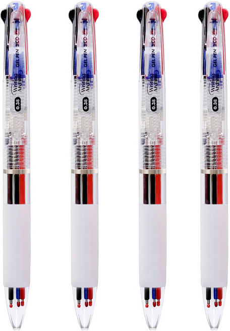 탐사 펜카이브 부드럽게 써지는 3색 젤펜 0.38mm 4종 세트, 혼합색상, 1세트