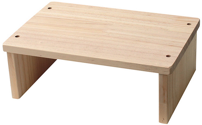 숲애 소나무 통원목 모니터 받침대 미니 1단 110, 내츄럴, 1개