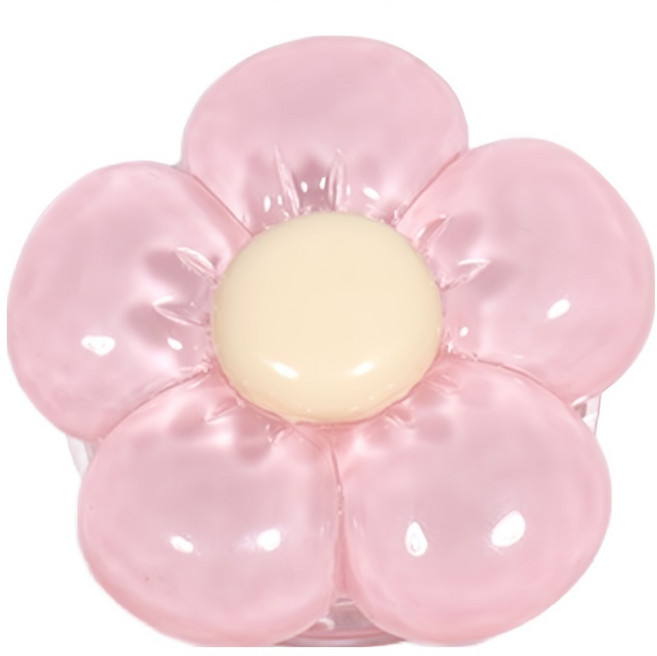 다연경 파스텔 링 손잡이 고리 받침대 스마트톡 플라워 캔디, 핑크, 1개