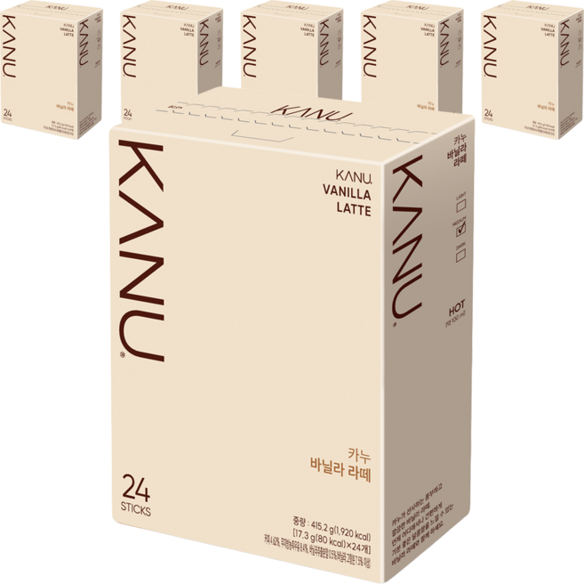 카누 바닐라 라떼 커피믹스, 17.3g, 24개입, 6개