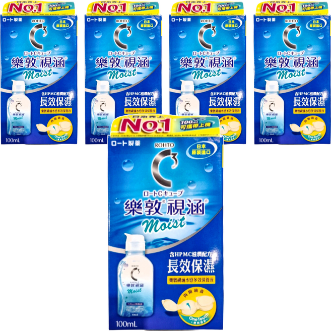 ROHTO 樂敦 視涵 水感多效保養液 長效保濕, 100ml, 5瓶