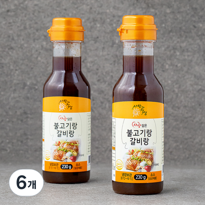 사랑과정성 사랑담은 불고기랑갈비랑, 230g, 6개