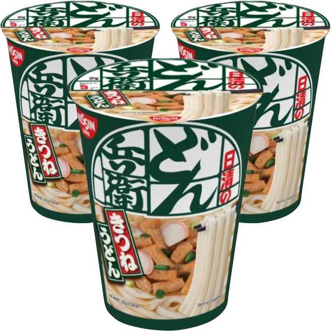 닛신 돈베이 키츠네 유부 우동 82g, 3개