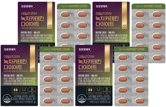 Dailycore 綠茶兒茶素保健錠, 60顆, 4個