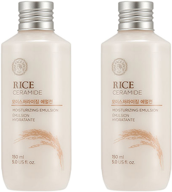 THE FACE SHOP 菲詩小舖 米糠與神經醯胺保濕乳液, 150ml, 2個