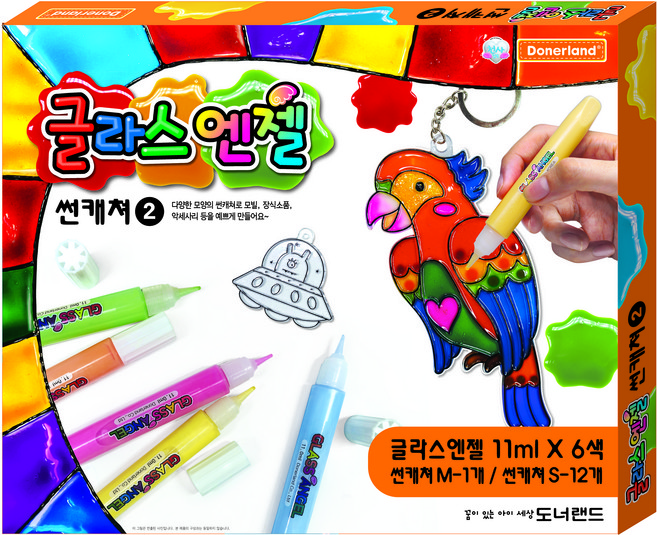 도너랜드 썬캐쳐2 글라스엔젤, 혼합 색상, 1세트