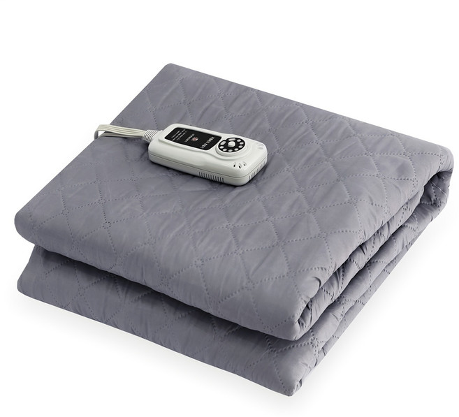 HanilMedical 탄소열선 고급 전기요 라이프 패턴, 그레이, 싱글(100 x 180 cm)