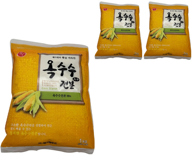Haetsalnarae 玉米澱粉A, 3個, 1kg