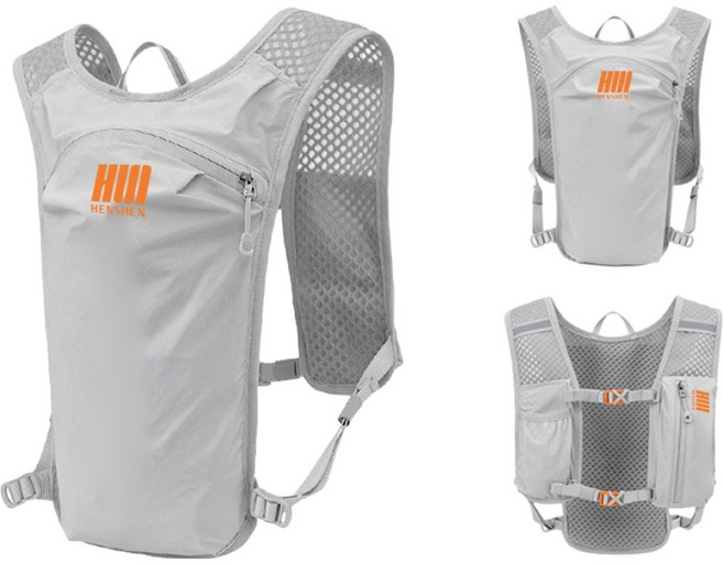 헨센 런닝 스포츠 마라톤 포켓 가방, 그레이오렌지, 1개