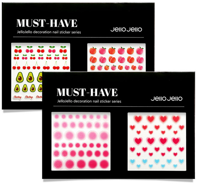 젤로젤로 머스트해브 젤네일 스티커 2종 세트, JNC-07, 1개