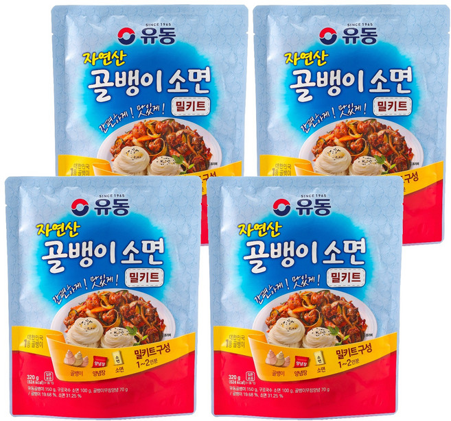 유동 골뱅이 소면 밀키트, 320g, 4개