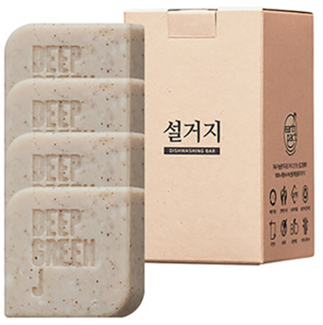 제이숲 딥그린제이 유기농 솝베리 설거지비누 4p, 1개, 400g