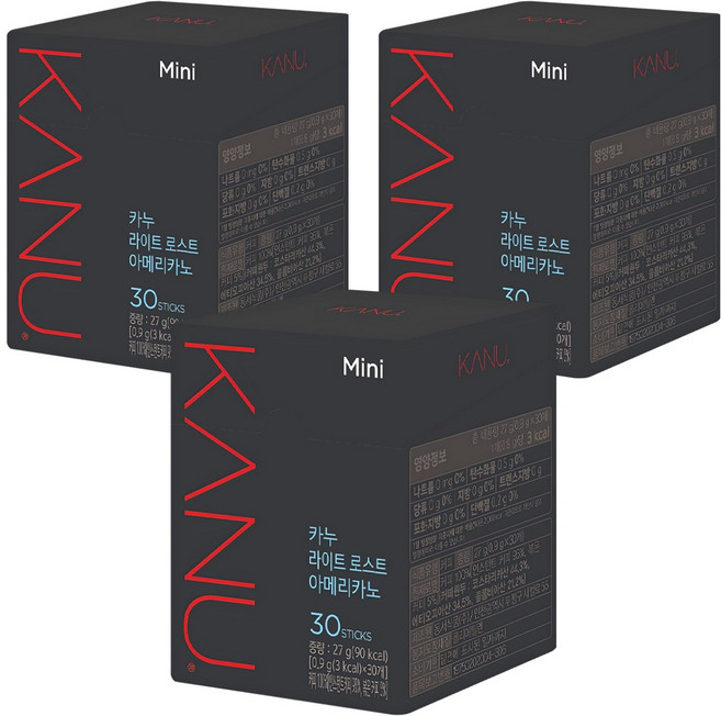 카누 라이트 로스트 아메리카노 원두커피믹스, 900mg, 30개입, 3개