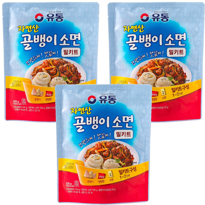 유동 골뱅이 소면 밀키트, 320g, 3개