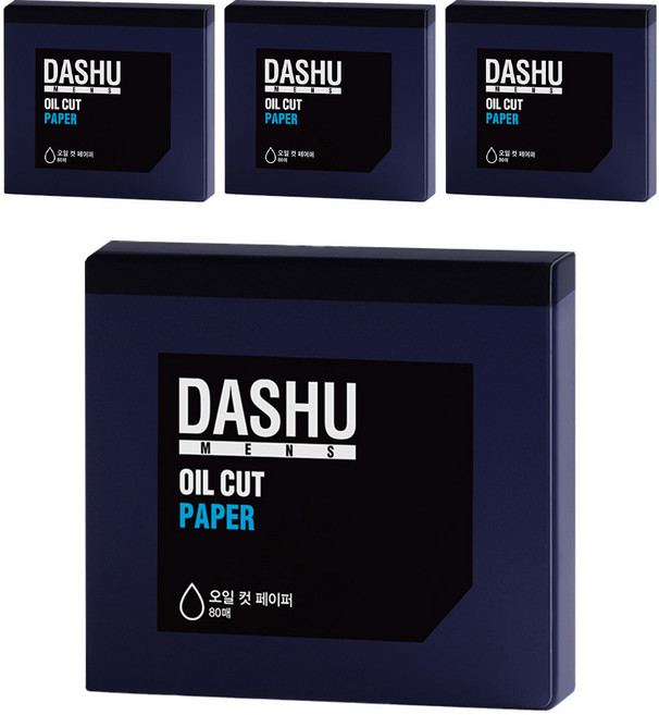 다슈 맨즈 오일 컷 페이퍼 기름종이, 4개, 80개입