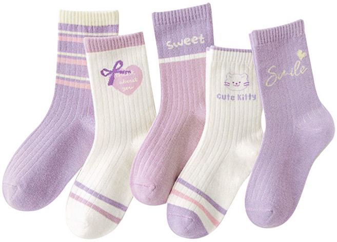 아이뿜 스마일 키티 양말 5켤레 세트 F191