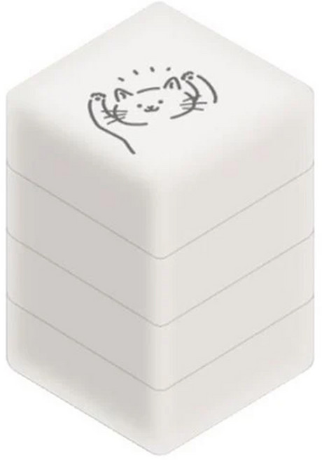 sun-star 可愛動物三連拍浸透印章3入組 貓咪 深灰色 日本進口 文具大賞, 1組