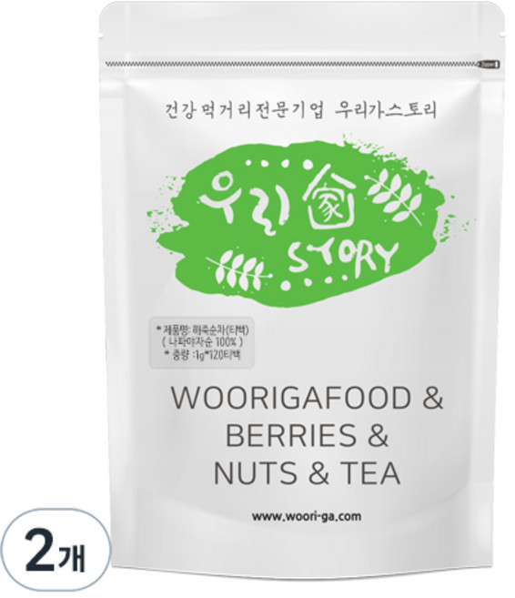 우리가스토리 해죽순차 삼각 티백, 2개, 1g, 120개입