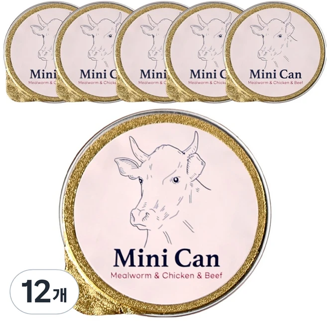 애니먼 반려동물 애니캔 밀웜 베이스 미니캔, 소, 30g, 12개 - 쿠팡