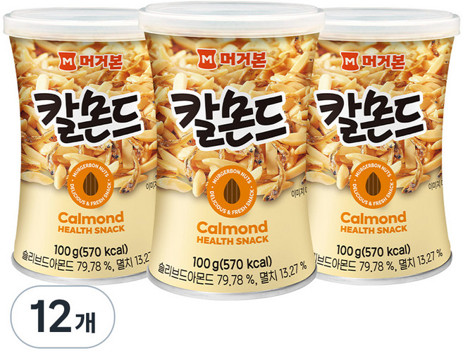 머거본 칼몬드 믹스넛, 100g, 12개