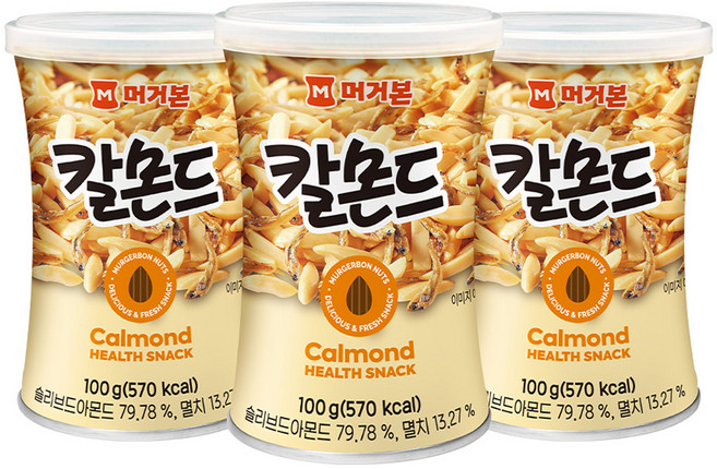 머거본 칼몬드 믹스넛, 100g, 3개