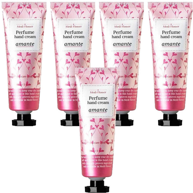 메디플라워 퍼퓸 핸드크림 아망떼, 80g, 5개
