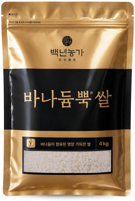 백년농가 바나듐뿍 쌀 상등급, 4kg, 1개