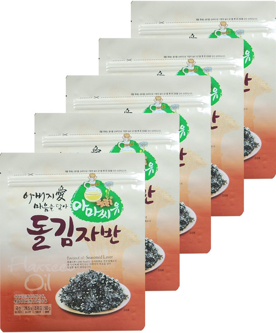아버지愛마음을담아 아마씨유 돌김자반, 50g, 5개