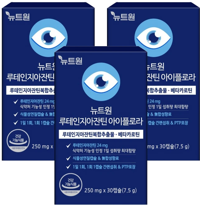 뉴트원 루테인지아잔틴 아이플로라 7.5g, 3개, 30정 - 쿠팡