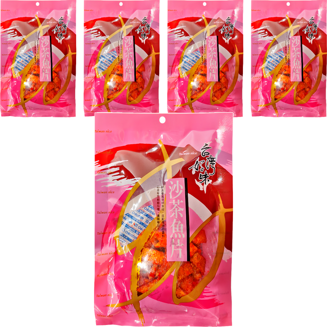 長松食品 台灣好味 沙茶魚片, 100g, 5包