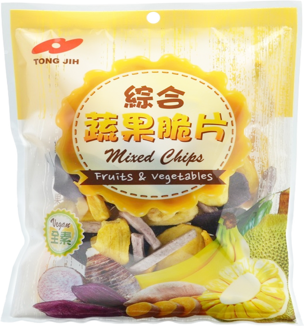 TONG JIH 統記食品 綜合蔬果脆片, 170g, 1包