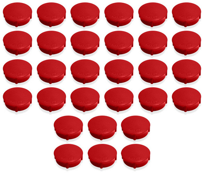 마그피아 칼라원형 자석홀더 무광 중, 빨강, 30개
