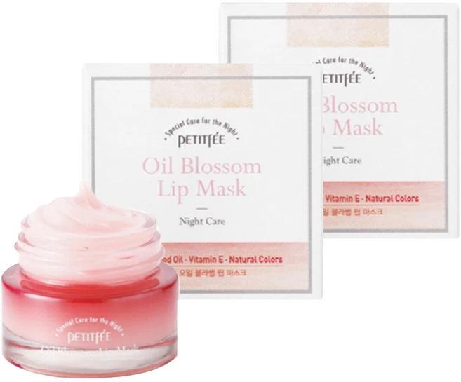 쁘띠페 동백오일 블라썸 립 마스크팩 15g, 1개입, 2개 - 쿠팡